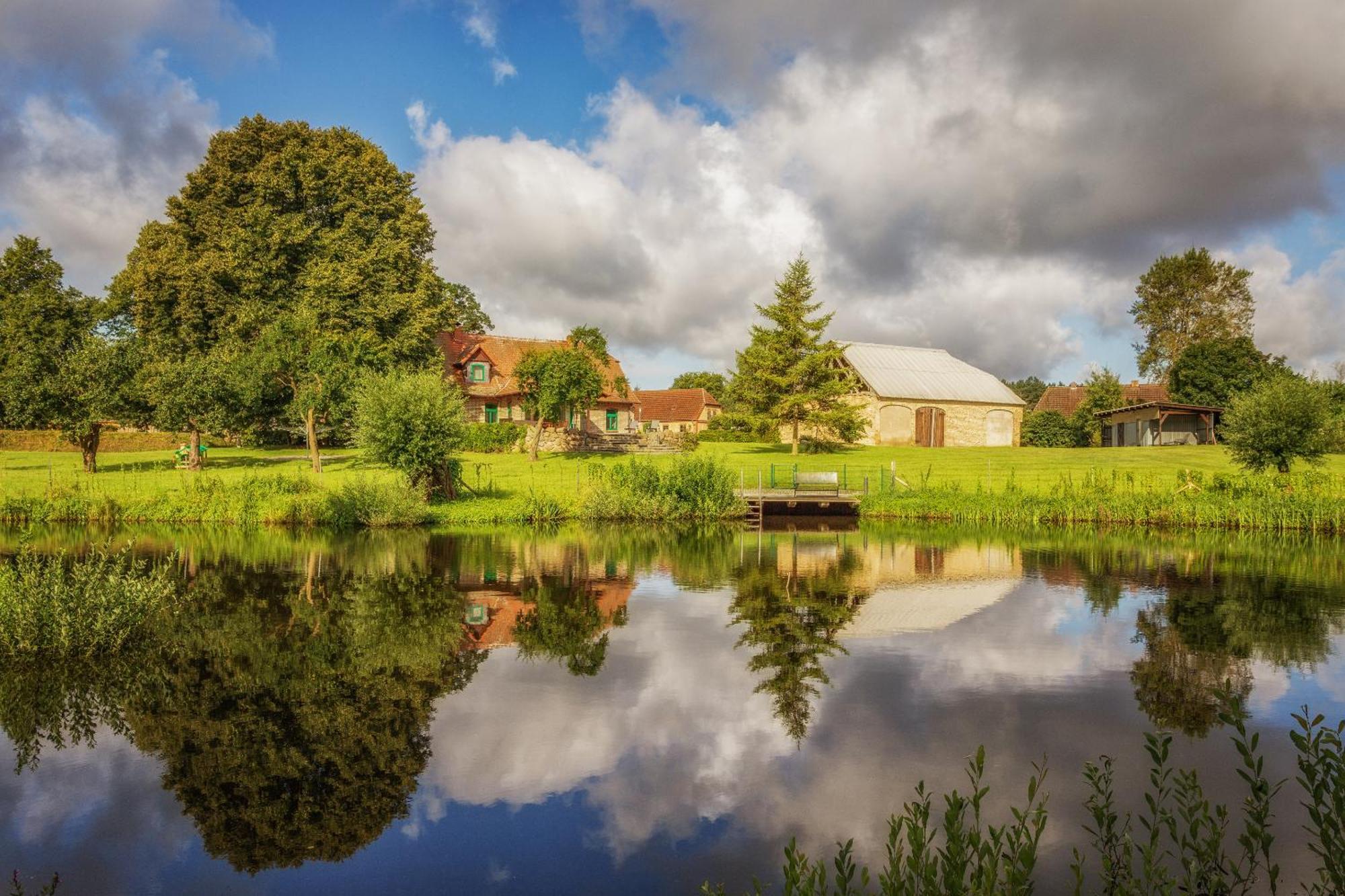 J1 Idyllisches Ferienhaus Mit Seeblick Julchendorf Exterior foto